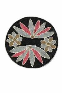 Set de table rond perlé fait main, design floral de luxe, pour mariage et décoration de salle à manger, Fashion Mart, découpe et impression. - Product Image 3