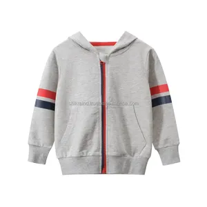 Kinderen Bovenkleding Sportjas Voor Jongens Peuter Kids Effen Kleur Dunne Jas Bovenkleding 2-9 Jaar Jongens Katoenen Sweatshirt Met Rits Hoodie