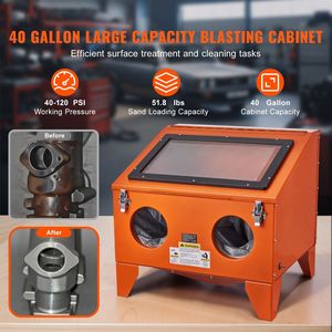 Cabine de sablage portable en acier robuste de 40 gallons, 40-120 PSI, nouvelle génération de sablage - Product Image 3