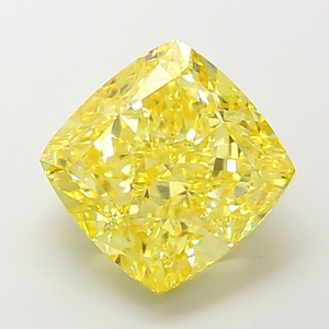 Diamant jaune taille coussin d'aspect naturel pour bijoutiers de boutique, bijoux fins exclusifs et accessoires de luxe - Product Image 1