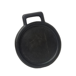 Single Handle Wholesale OEM ODM Bulk Supply Hand-Crafted Mango Wood Round Serving Tray Black Brown Holiday Christmas Centerpiece - Product Image 3