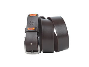 Ceinture en cuir lisse de qualité supérieure, ajustable, style artisanal, pour un ajustement parfait, avec logo personnalisé. - Product Image 2