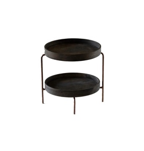 Soporte de madera sólida y metal para pastel, 2 niveles, nivel múltiple, fabricante de servicio al por mayor - Product Image 2