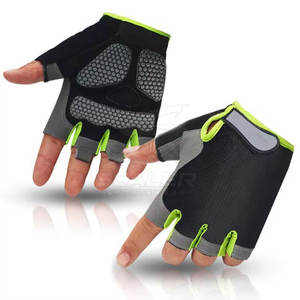 Durable Anti <b>Slip</b> Comfort Fit <b>Half</b> Finger Racing Cycling Gloves with Safety Padding Breathable Fabric for Daily Bike Riding - Product Image 6