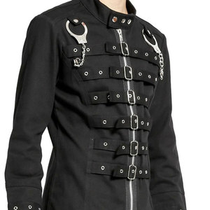 OEM ODM CUSTOM ROCK GUARD PSYCHO HANDCUF <b>GOTHIC</b> ZIP-UP <b>JACKET</b> COAT PUNK UNIFORM WHOLESALE 2026 - Product Image 5