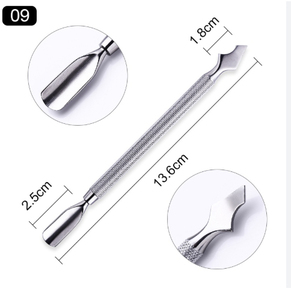 Outil professionnel pour repousser les cuticules des ongles, instrument de manucure en acier inoxydable pour une routine de soin des ongles efficace - Product Image 2