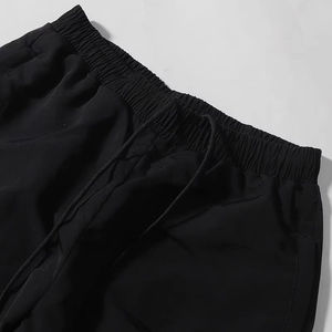 Pantalon de jogging streetwear personnalisé à capuche, décontracté, noir, taille haute, unisexe, coupe large, réfléchissant, coupe-vent, style survêtement - Product Image 5