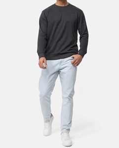 Sweat-shirt à col rond surdimensionné pour homme, 500 GSM, 100% coton, épaules tombantes, appliqué brodé personnalisé, French Terry - Product Image 6