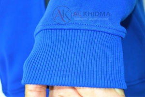 Sweat-shirt à capuche zippé intégral en polaire bleu roi de qualité supérieure pour homme, avec poignets côtelés, vêtement de sport décontracté, collection hiver, direct usine - Product Image 2