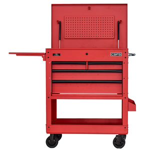 Heavy Duty Powder Coated Steel 4 <b>Drawer</b> Utility Cart Family keywords: for Garage Workshop Storage Use - Product Image 5