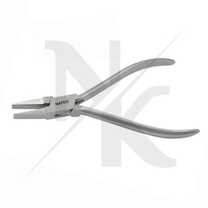 Flat Nose Pliers Smooth Jaws Matt Finish Handle 115mm Stainless Steel OEM Jewelry Making <b>Wire</b> Bending Crimping Fishing <b>Crafting</b> - Product Image 4