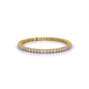 18K White Gold Plated CZ Diamond Tennis Bracelet Single Row <b>Round</b> Cut 4 Prong Setting Luxury Women Bracelet Wholsale - Product Image 5