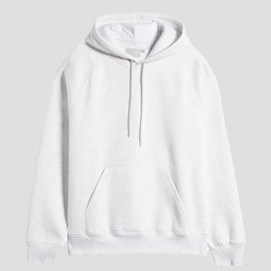 Sweat à capuche surdimensionné en molleton épais 100 % coton blanc uni personnalisé, respectueux de l'environnement, pour l'hiver, avec manches raglan - Product Image 5