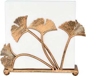 Porte-serviettes vertical en métal, feuille de Ginkgo Biloba décorative, distributeur de serviettes en papier, support de table pour cocktails, organiseur de salle à manger - Product Image 5