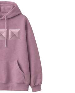 Ensemble sweat à capuche et pantalon de jogging imprimé rose poudré pour femme, pull molletonné avec pantalon assorti, tenue décontractée d'hiver - Product Image 3