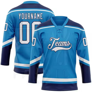 Camiseta de Hockey sobre Hielo Personalizada con Bordado e Impresión de Logos, Uniforme Deportivo para Equipos Adultos, Sublimada, de Secado Rápido y Absorción de Humedad - Product Image 6
