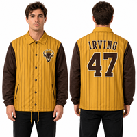 Veste de coach fine résistante à la pluie avec numéro d'identification appliqué sur le devant pour écoles, universités, entraîneurs, directeurs, équipes de soutien, bancs de touche et tournois