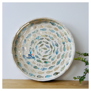 Fabricant Professionnel de Plateaux en Nacre, Plateaux en Osier Tressé avec Décorations, Collection Export - Product Image 1