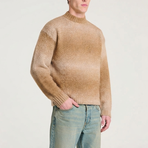 Pull en laine/acrylique tricoté sur mesure, marron, manches longues, unisexe, haute qualité, blanc, hiver, homme, séchage rapide, respirant, couleurs personnalisées - Product Image 4
