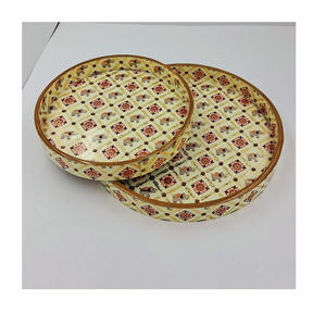 Elegante bandeja de madera con estampado floral personalizado Bandeja de madera minimalista para accesorios elegantes para el hogar - Product Image 2