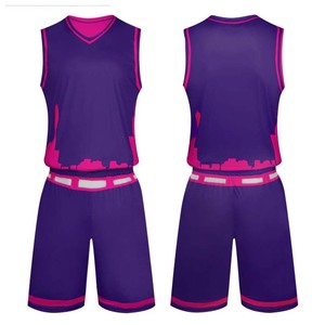 Ensemble d'uniformes de basketball de qualité supérieure, sans manches, en polyester, avec nom d'équipe - Product Image 1