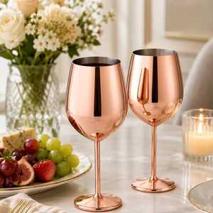 Bulk Stainless Steel Wine <b>Glass</b> High Gloss Silver Metal <b>Goblet</b> Shatterproof Stemmed Wine Cup Bar Party Cocktail Chalice Supplier - Product Image 4