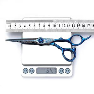 Tijeras de Entresacar Profesionales Azules de Acero Inoxidable con 32 Dientes, Punta Afilada y Mango Largo para Diestros, para Salón de Belleza - Product Image 5