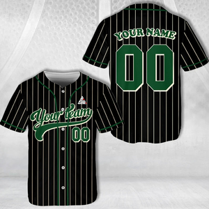 Maillot de baseball rouge personnalisé 2025 avec passepoil noir, uniforme d'équipe boutonné, nom et numéro personnalisés, style professionnel, vente en gros, manches courtes imprimées - Product Image 3