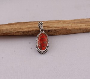Colgante de Cobre Naranja al por Mayor, Plata Sólida 925, Joyería Artesanal de Diseñador, Colgante de Gema Compuesta Púrpura, Precio de Fábrica - Product Image 3
