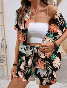 เสื้อเชิ้ตพิมพ์ลายสำหรับเดินทางช่วงฤดูร้อน กางเกงขาสั้นลำลอง ชุดเที่ยวทะเล ชุดฤดูร้อน 2026 ลายพิมพ์ - Product Image 4