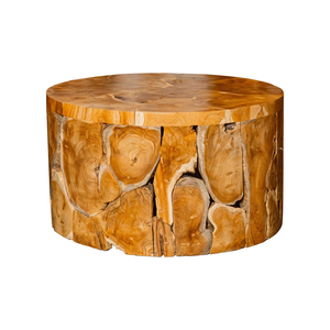 Mesa de Centro ARTERRA de Madera Rústica de Teca Hecha a Mano, con Textura Natural de Raíz de Teca que Resalta la Exquisita Belleza - Product Image 2