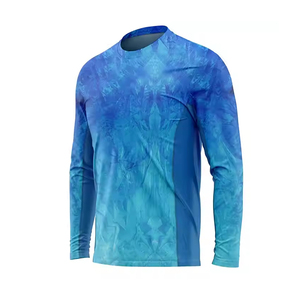 Chemise de pêche à manches longues pour hommes, grande taille, sublimation, respirante, séchage rapide, antibactérienne, spandex/polyester, imperméable, vente en gros - Product Image 5