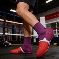 Chaussures de boxe professionnelles, semelle antidérapante, légères et respirantes, chaussures d'entraînement pour la boxe et la lutte