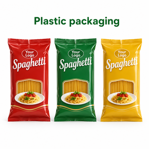 Emballage plastique OEM ODM pour pâtes spaghetti fabriqué par un fournisseur de PE, sacs personnalisés avec logo, emballage résistant à l'humidité - Product Image 1