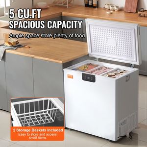 Congelatore a pozzetto compatto da 3,88 Cu.ft/110 L con 2 cestelli rimovibili, a libera installazione, con apertura superiore, congelatore verticale profondo - Product Image 3