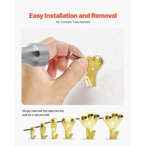 ชุดแขวนกรอบรูปโลหะพร้อมที่แขวนติดผนัง130ชิ้น10lbs 100lbs - Product Image 5