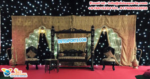 Jhula de madera espiral de estilo sri lankés para bodas, escenario vibrante para Sangeet y Mehndi, Jhula nupcial de moda - Product Image 6