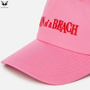 Gorra de Béisbol de Playa Cómoda, de Última Moda, Color Rosa Sólido, de Alta Calidad, de 6 Paneles, con Gráficos Personalizados, para Vacaciones de Verano, Servicio OEM ODM - Product Image 6