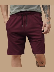 Shorts de bain et de sport décontractés pour hommes, séchage rapide, légers, été, plage, taille élastique, en Spandex/Polyester, avec cordon de serrage - Product Image 4