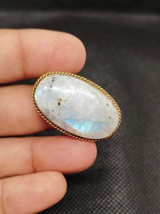 Colgante de Piedra Lunar 100% Natural con Ranura, de Alta Calidad, con Ranura de Latón, Precio al por Mayor, Lote de Colgantes de Macramé con Piedra Lunar, Cristal - Product Image 5