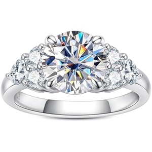 Top Selling Custom Moissanite Diamond <b>Ring</b> 925 Sterling Silver Bridal <b>Wedding</b> <b>Ring</b> for Ladies Available at Factory Price - Product Image 1