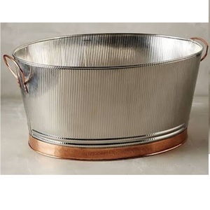 Seau à glace en métal pour boissons, seau à champagne pour le Nouvel An, usage domestique, hôtelier, restaurant, refroidisseur à vin d'Inde - Product Image 3