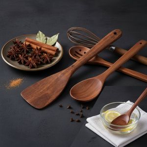 Cuchara de Madera para Cocina, Cuchara de Cocina de Acacia Natural, Utensilio de Madera Hecho a Mano Ecológico, Resistente al Calor, Herramientas de Cocina al por Mayor - Product Image 5