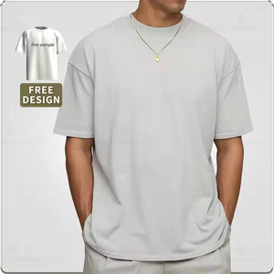 เสื้อยืดคอกลมโอเวอร์ไซส์ แขนสั้น ผ้าฝ้าย 100% น้ำหนัก 230GSM สีพื้น ทรงหลวม ไหล่ตก ระบายอากาศได้ดี สำหรับผู้ชาย รับทำโลโก้ OEM - Product Image 3