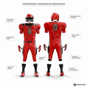 Derniers modèles OEM ODM personnalisés, uniformes de football américain avec nom et numéro d'équipe, sublimation, polyester, spandex, vêtements de sport - Product Image 2