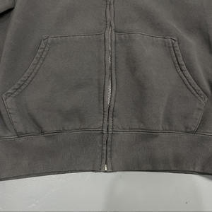 Custom Men's 100% Cotton Zip up Hoodies Zip up Oversize Heavyweight Blank Hoodies 450 GSM Vintage Acid Wash Soft Hoodies - Product Image 4