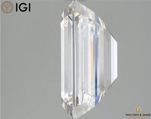 4.02 Carat 10.64mm Lab Grown Emerald Precision Cut CVD Diamond D Color VS1 Clarity IGI Certificate for Promise Ring - Product Image 5