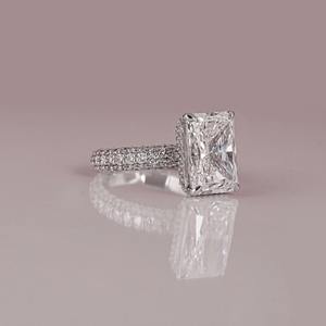 Bague en diamant de laboratoire rond de haute qualité pour bague pour femme 10k/ 14k/ 18k bague en diamant rond en or blanc cadeau pour anniversaire - Product Image 6