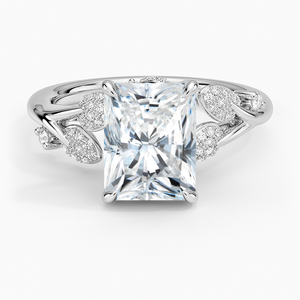 BOJ <b>Ring</b> 033 Radiant Cut <b>925</b> <b>Silver</b> Canopy Diamond & Rhodium Plated Wedding <b>Ring</b> 2ct D Color VVS1 Moissanite GRA Certified <b>Ring</b> - Product Image 1