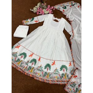 Fancy Party Wear Haut et bas avec Dupatta XL Taille Élégant et élégant - Product Image 1